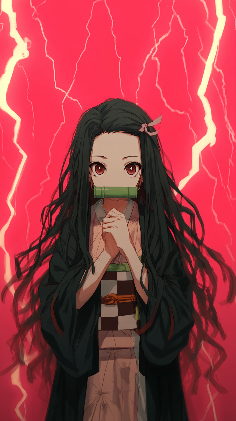 fondos de pantalla 4k Nezuko Kamado de celular