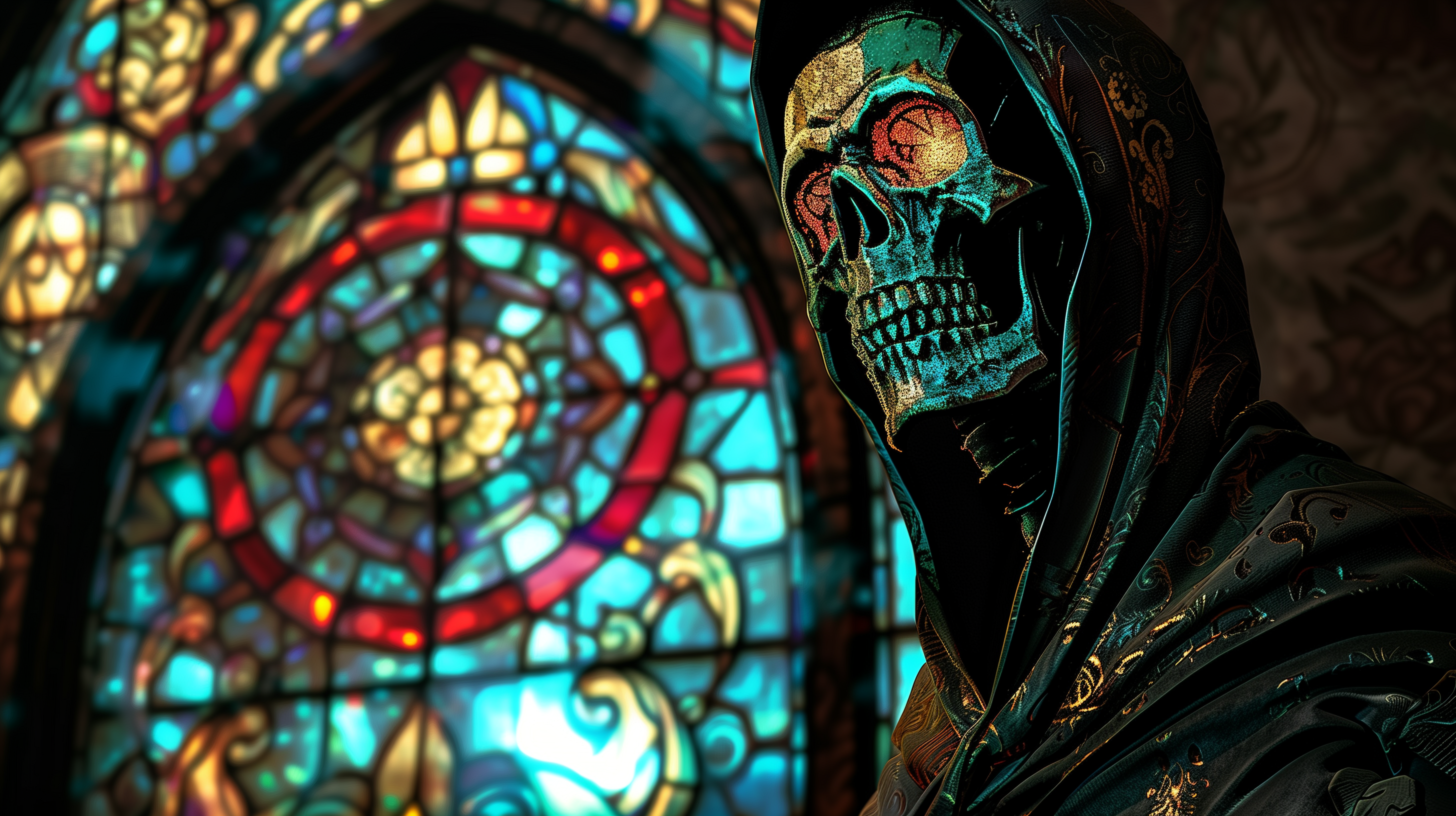 fondos de pantalla 4k Santa Muerte de computadora
