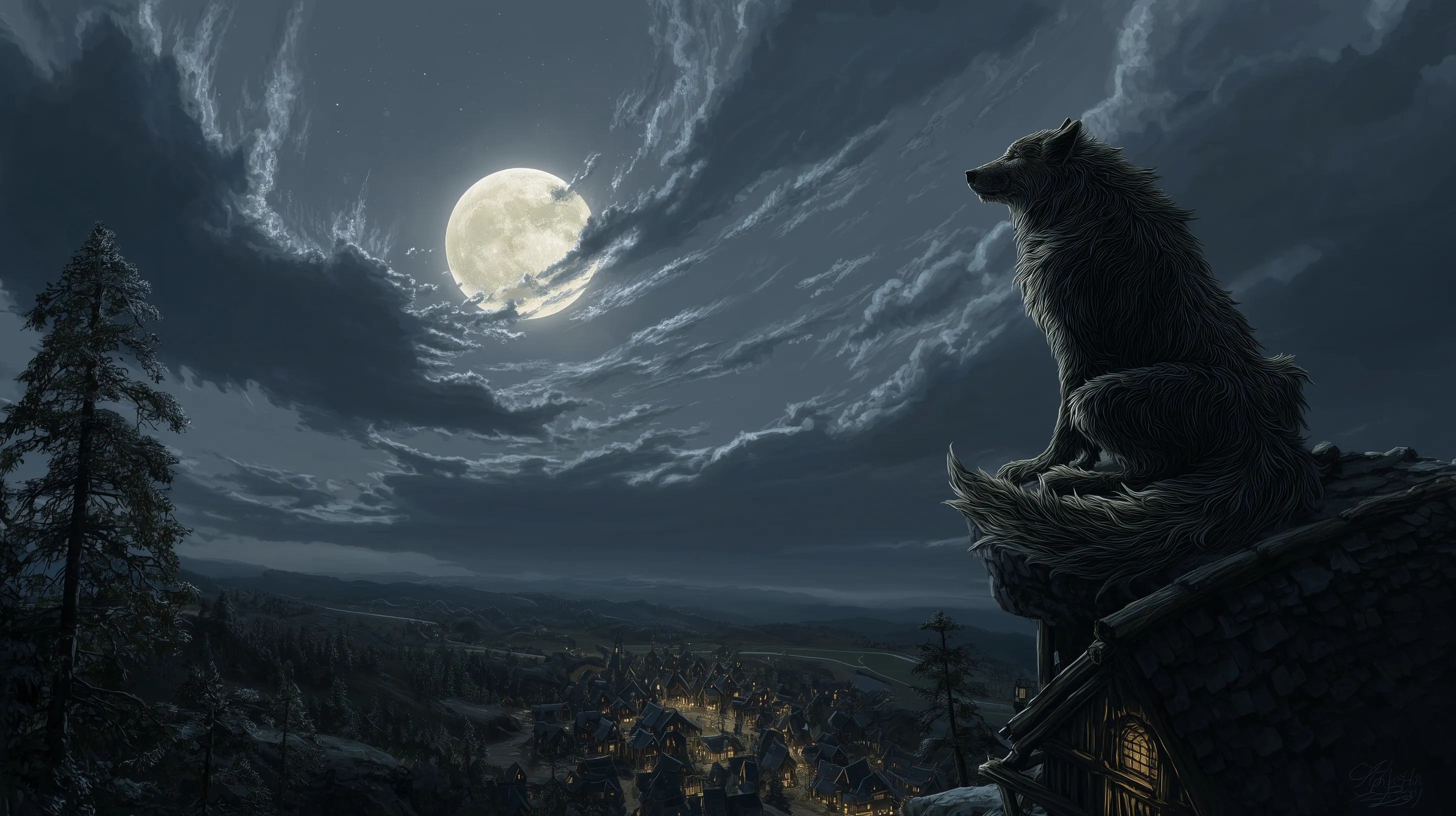 fondos de pantalla de aesthetic de Hombre Lobo para computadora