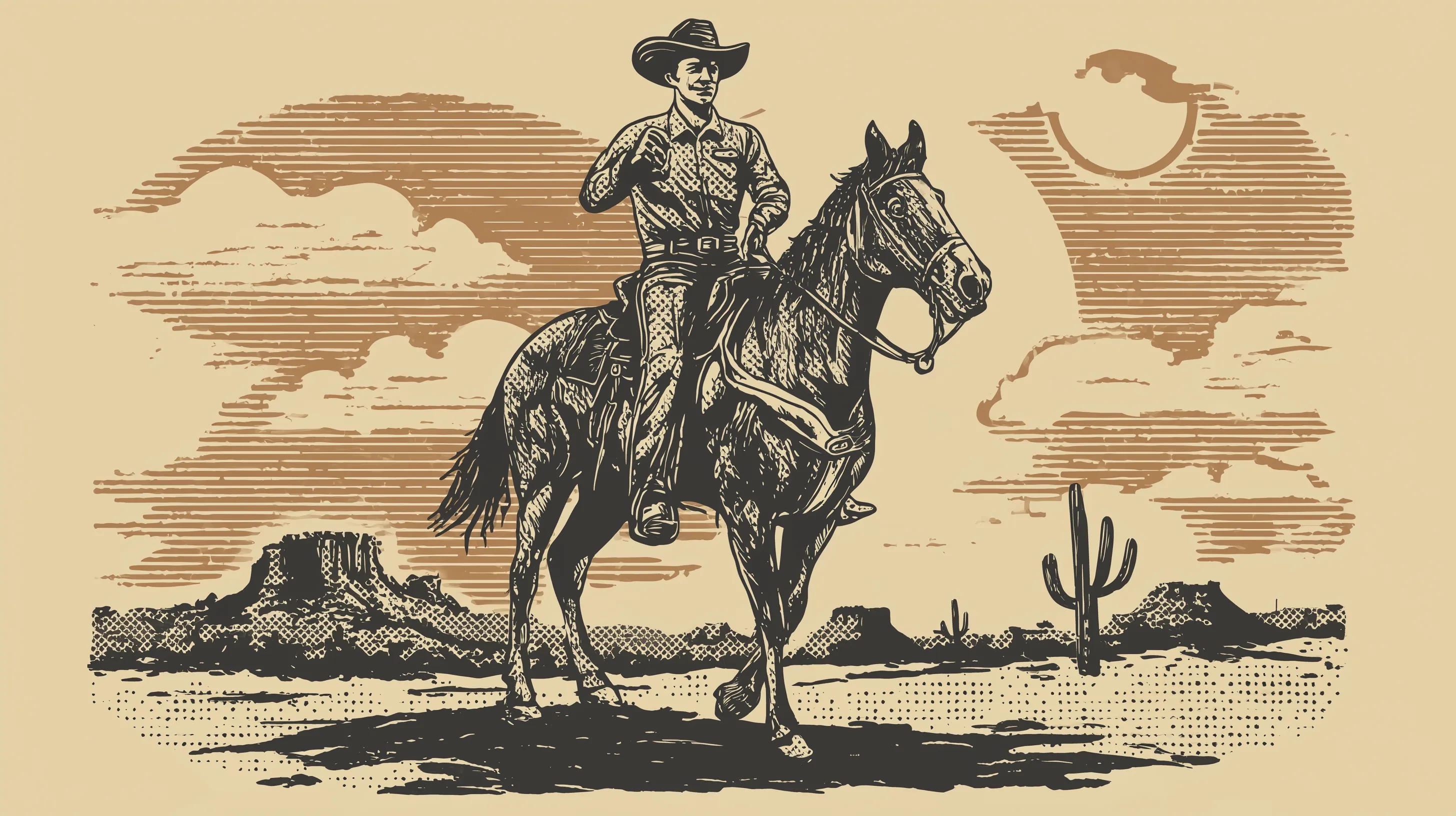 fondos de pantalla 4k Vaquero de computadora