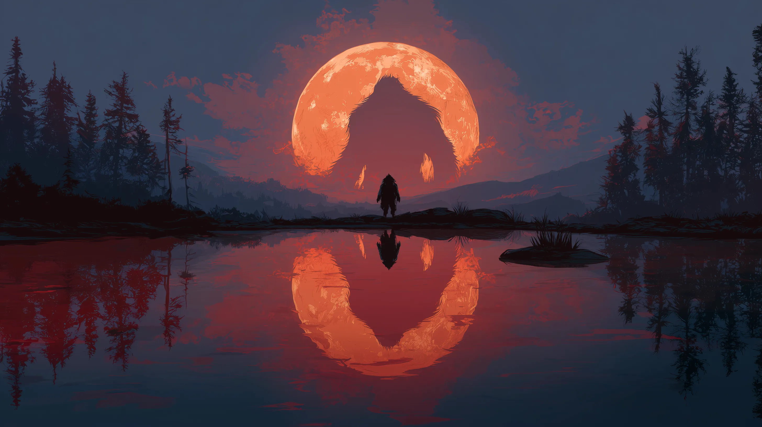 fondos de pantalla Hombre Lobo aesthetic para pc
